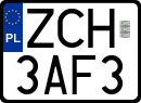 License plates of Poland, Regular car plates