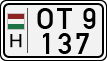 license plates of Hungary, Oldtimers (1990)