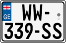 License plate of Georgia, Cars (2014)