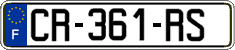 French license plate, SIV (ordinary)