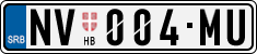 License plate of Serbia, Cars