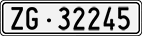 License plate of Switzerland, Cars