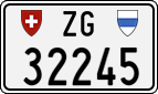 License plate of Switzerland, Cars