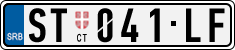 License plate of Serbia, Cars