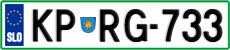 License plate of Slovenia, Cars