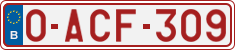 License plate of Belgium, Regular plates (2010)