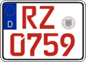 German license plate, Red license plates