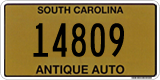 South Carolina, Antique Auto (1234,12345)