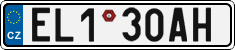 License plate of the Czech Republic, Electric vehicles