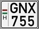 license plates of Hungary, Cars (1990)