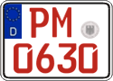 German license plate, Red license plates