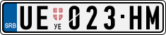 License plate of Serbia, Cars