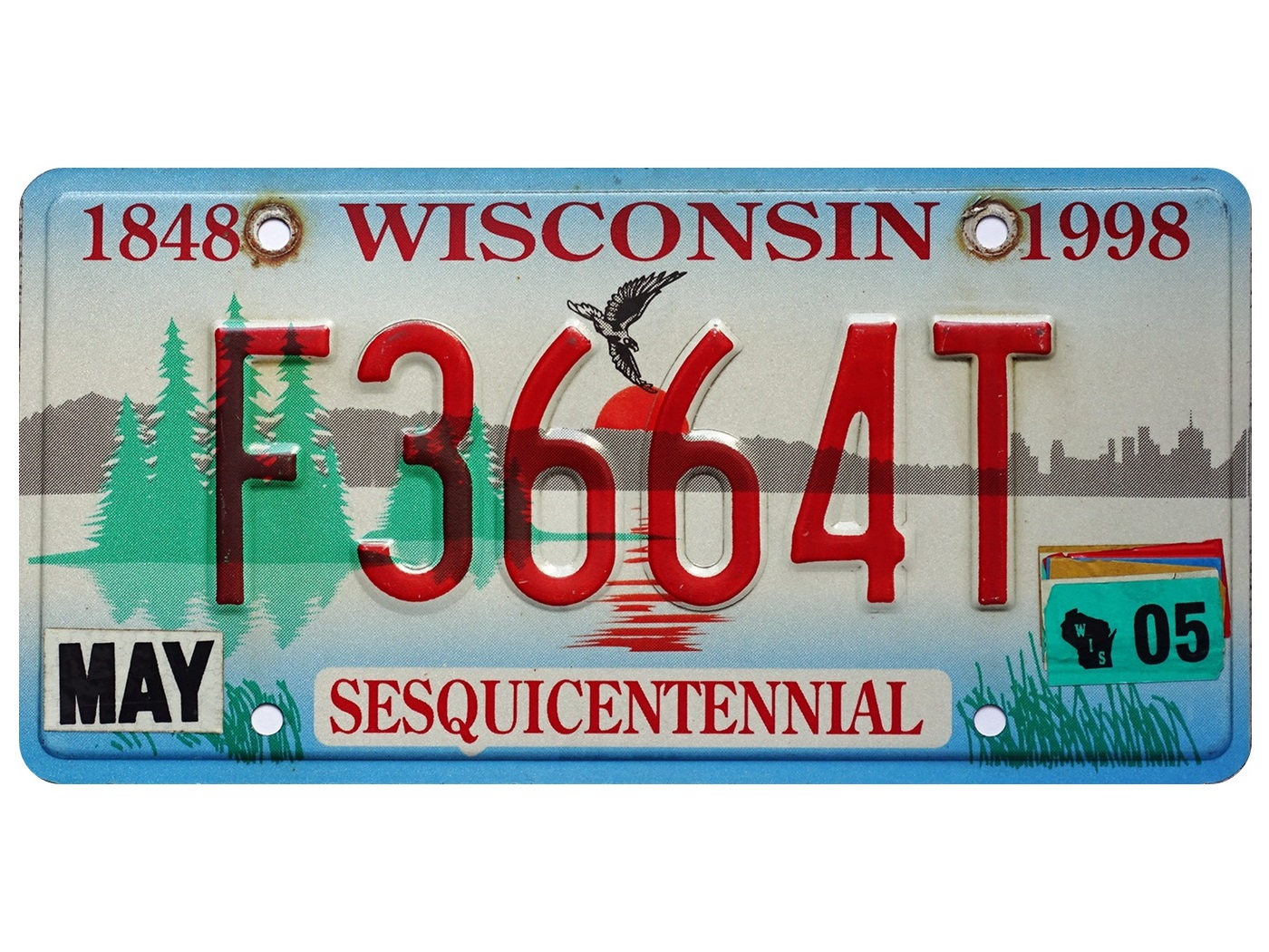 F3664T, License plate without vehicle 