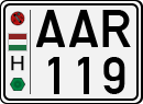 license plates of Hungary, Cars (1990)