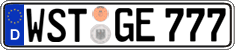 German license plate, Regular plates