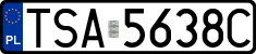 License plates of Poland, Regular car plates