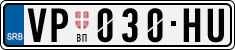 License plate of Serbia, Cars