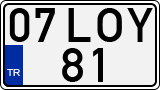 License plate of Turkey, Regular plates