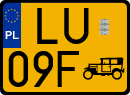License plates of Poland, Oldtimers