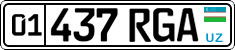 License plate of Uzbekistan, Organizations