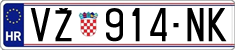 License plate of Croatia, Regular plates