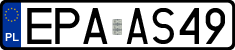 License plates of Poland, Regular car plates