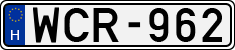 license plates of Hungary, Cars (1990)