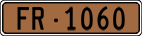License plate of Switzerland, Except vehicles and snowmobiles (brown)