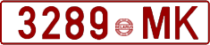 License plate Belarus, Cars (1992)