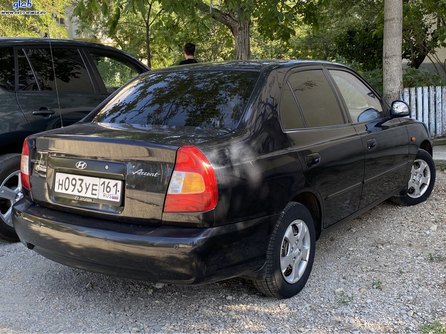 н 093 уе 161, Hyundai Accent 2nd gen Sedan (LC), 1999–2003 (–2016 for others)
