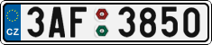 License plate of the Czech Republic, Cars (2001)