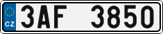 License plate of the Czech Republic, Cars (2001)