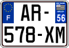 French license plate, SIV (ordinary)