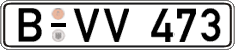 German license plate, Regular plates