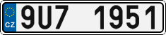 License plate of the Czech Republic, Cars (2001)