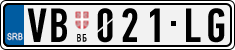 License plate of Serbia, Cars