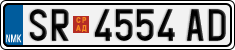 License plate of North Macedonia, Regular plates (2012)