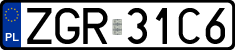 License plates of Poland, Regular car plates