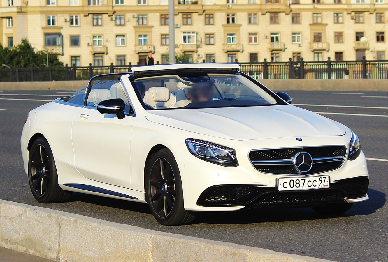 с 087 сс 97, Mercedes-Benz S-Klasse 8th gen Cabriolet (A217), 2015–2020