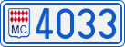 License plate of Monaco, Cars