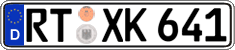 German license plate, Regular plates