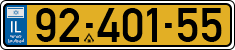 License plate of Israel, Regular plates