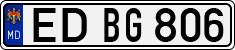 License plate of Moldova, Cars (1992)