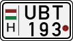 license plates of Hungary, Motorcycles (1990)
