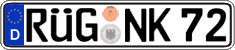 German license plate, Regular plates