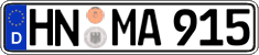 German license plate, Regular plates