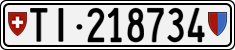 License plate of Switzerland, Cars