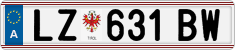 License plate of Austria, Regular plates