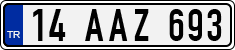 License plate of Turkey, Regular plates
