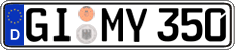 German license plate, Regular plates